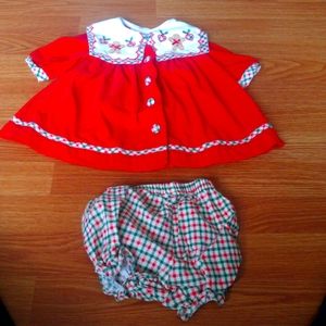 Bonnie Baby 3-6 Months Christmas Dress Outfit
